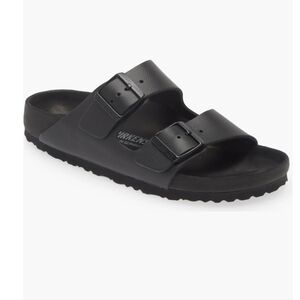 Black Birkenstocks Arizona Exquisite Slides, size 36